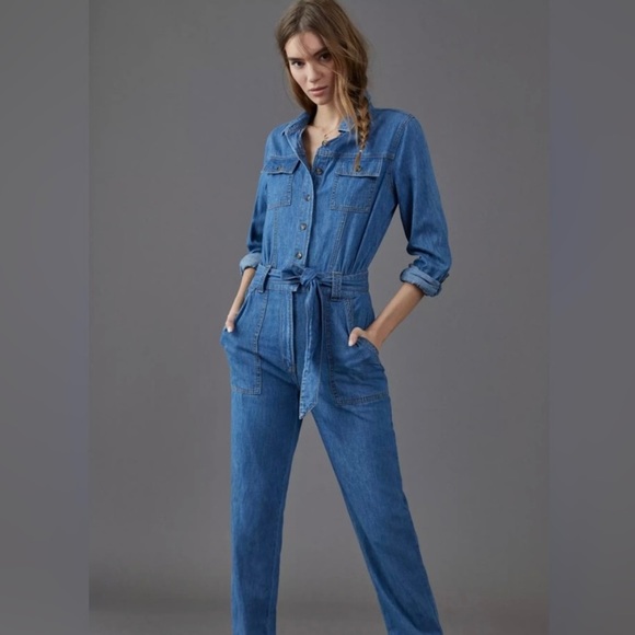 Pilcro and the letterpress Classic Denim Jumpsuit - Picture 8 of 9